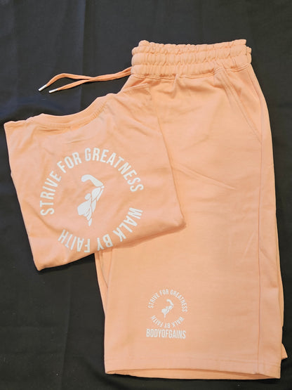 Strive for Greatness short sleeve shirts & shorts combo